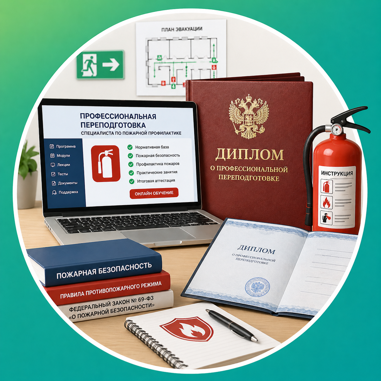 Профпереподготовка специалиста пожарной профилактики: диплом, программа, дистанционно